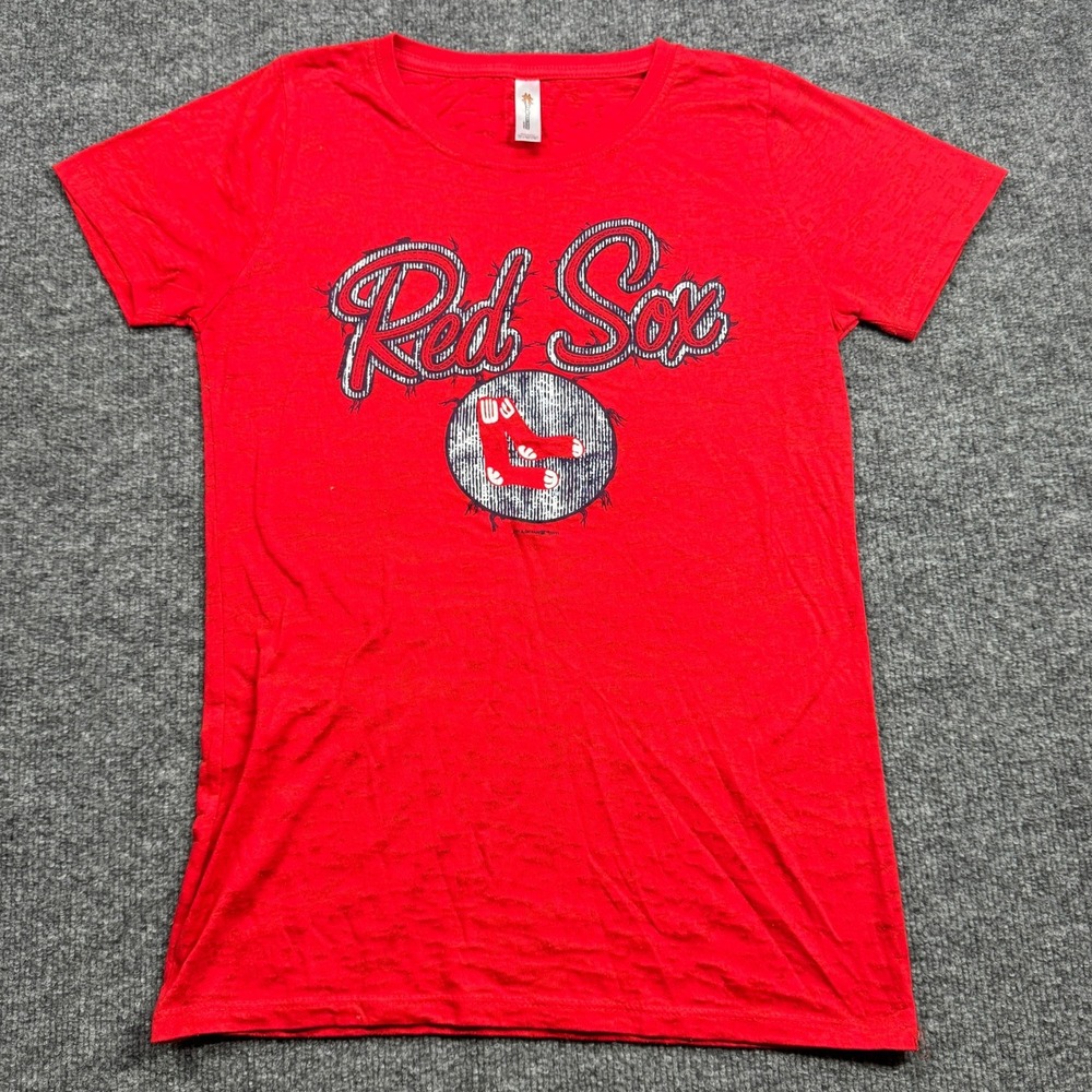 Boston Red Sox 5th & Ocean T Shirt Womens XL Red MLB Baseball Fan Graphic Tee